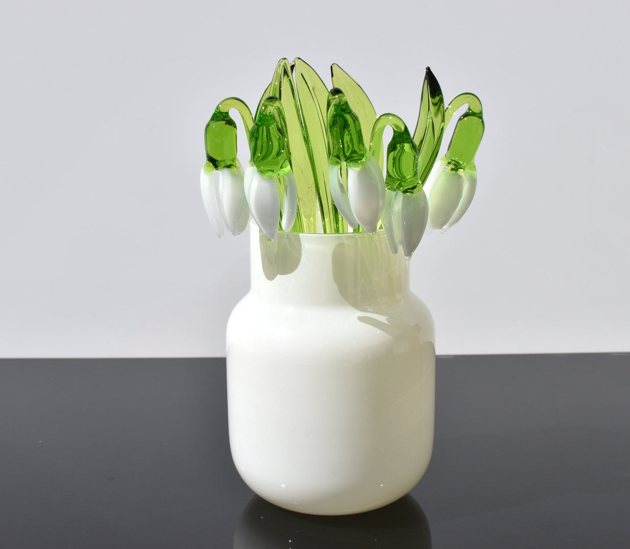 "Eira" Handblown Glass Snowdrop