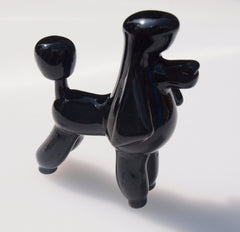 Black Poodle Figurine, Poodle Gifts, Poodle Art, Dog Memorial Gift, Poodle Decor, Blown Glass Animals, Poodle Statue, Standard Poodle