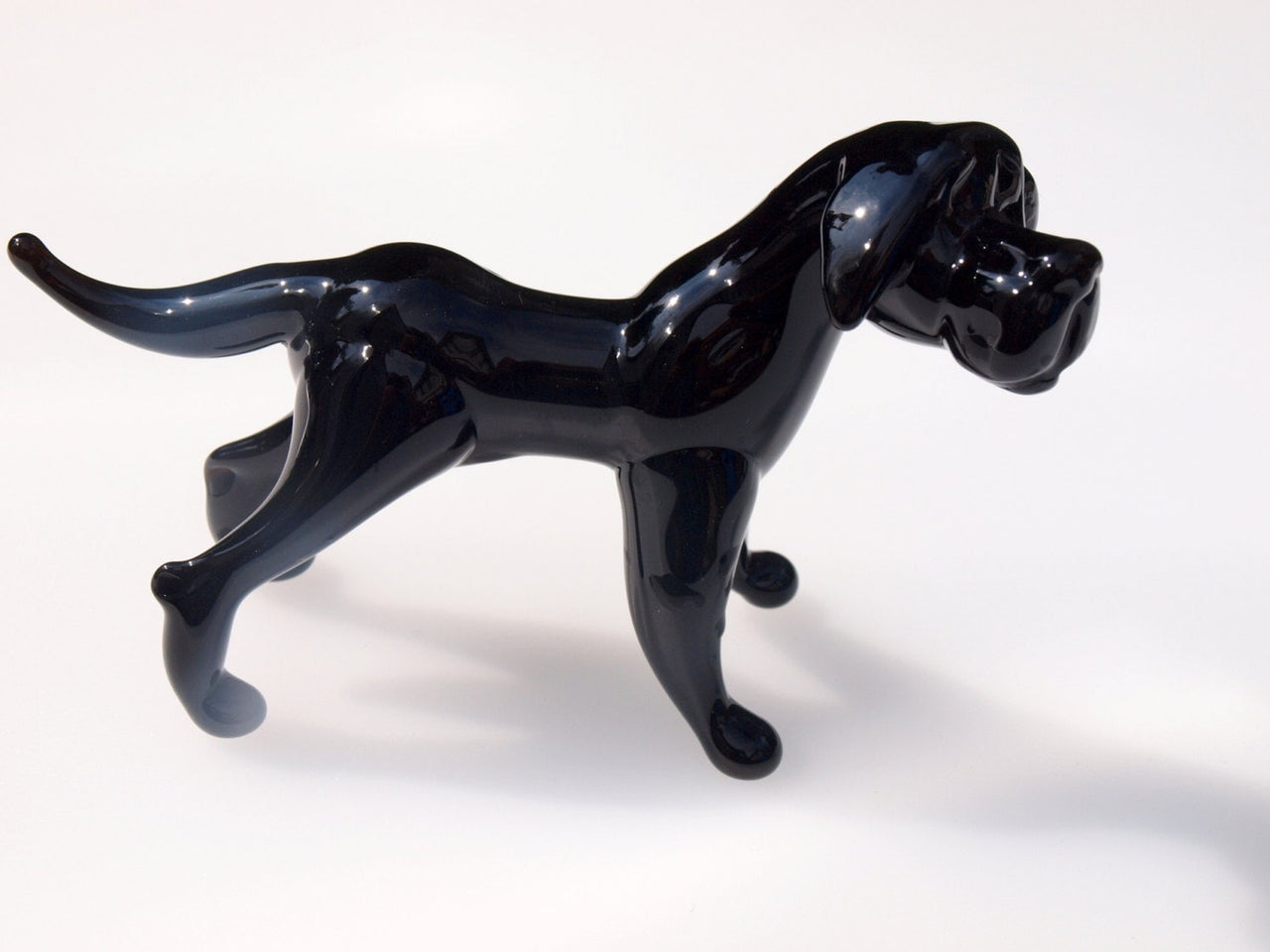 Black Labrador Figurine, Black Labrador Gifts, Black Lab Art, Dog Memorial Gift, Labrador Statue, Blown Glass Animals, Black Lab Decor