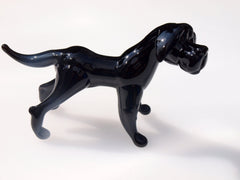 Black Labrador Figurine, Black Labrador Gifts, Black Lab Art, Dog Memorial Gift, Labrador Statue, Blown Glass Animals, Black Lab Decor