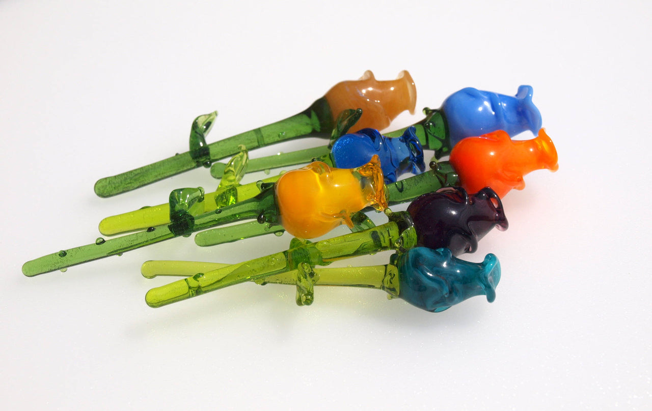 Mini Glass Rose in Vase: Handmade Sentimental Keepsake