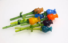 Mini Glass Rose in Vase: Handmade Sentimental Keepsake