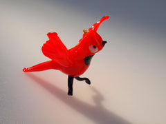 Cardinal Gifts, Cardinal, Glass Bird, Tiny Glass Animals, Cardinal Decor, Glass Bird Figurine, Red Cardinal, Cardinal Memorial, Art