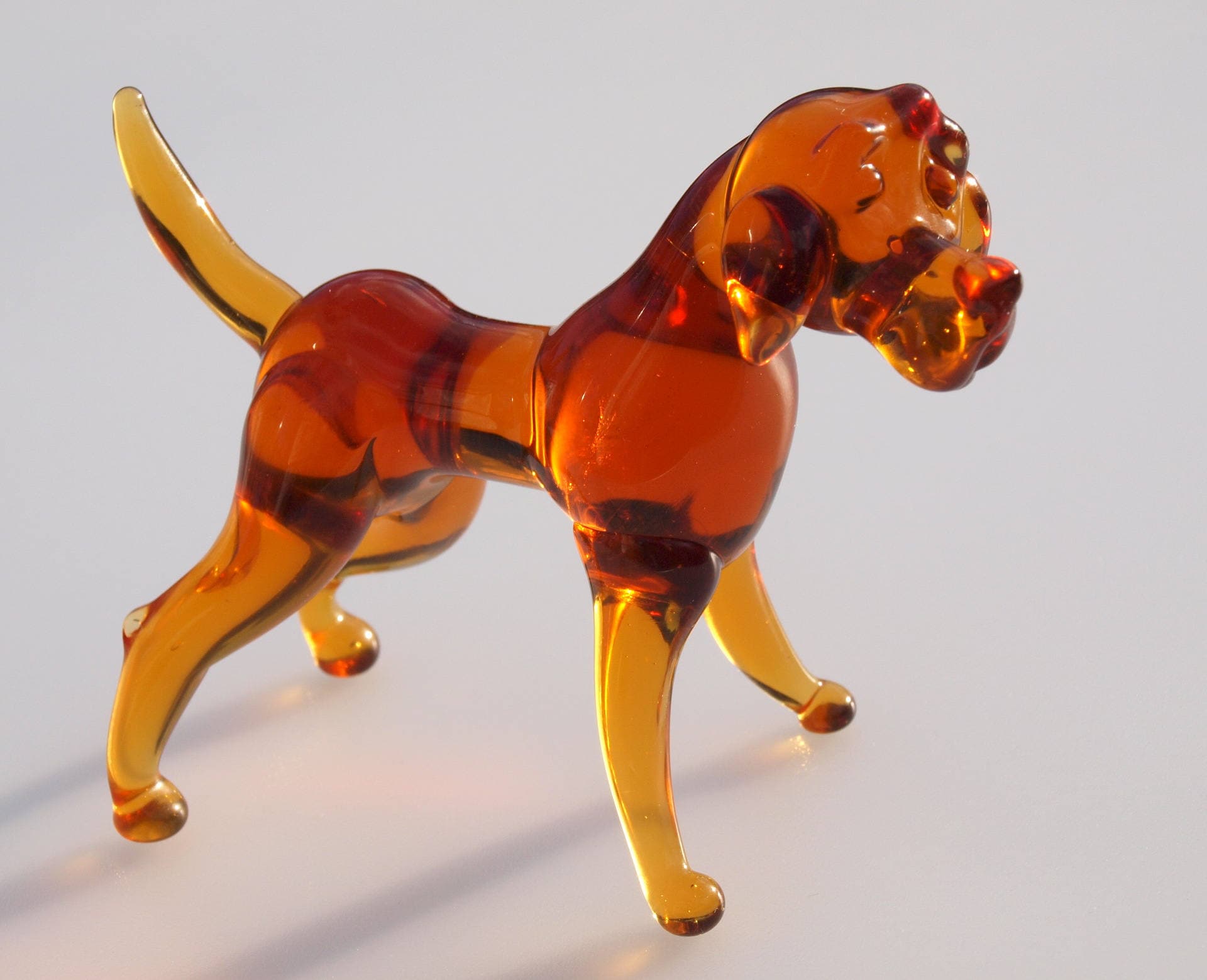 Fox Red Labrador Statue, Amber Glass Labrador Gifts, Labrador Retriever, Dog Statue, Glass Dog, Amber Glass, Dog Memorial Gift
