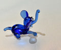 Blue Glass Elephant Figurine: Hand Blown Collectible Sculpture