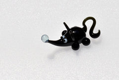 Hand Blown Glass Mouse Figurine - Unique Gift for Animal Lovers