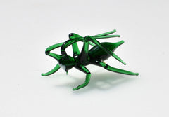 Handmade Glass Grasshopper Figurine: Whimsical Art Sculpture