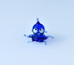 Lampwork Glass Miniature Octopus: Whimsical Blue Sea Creature