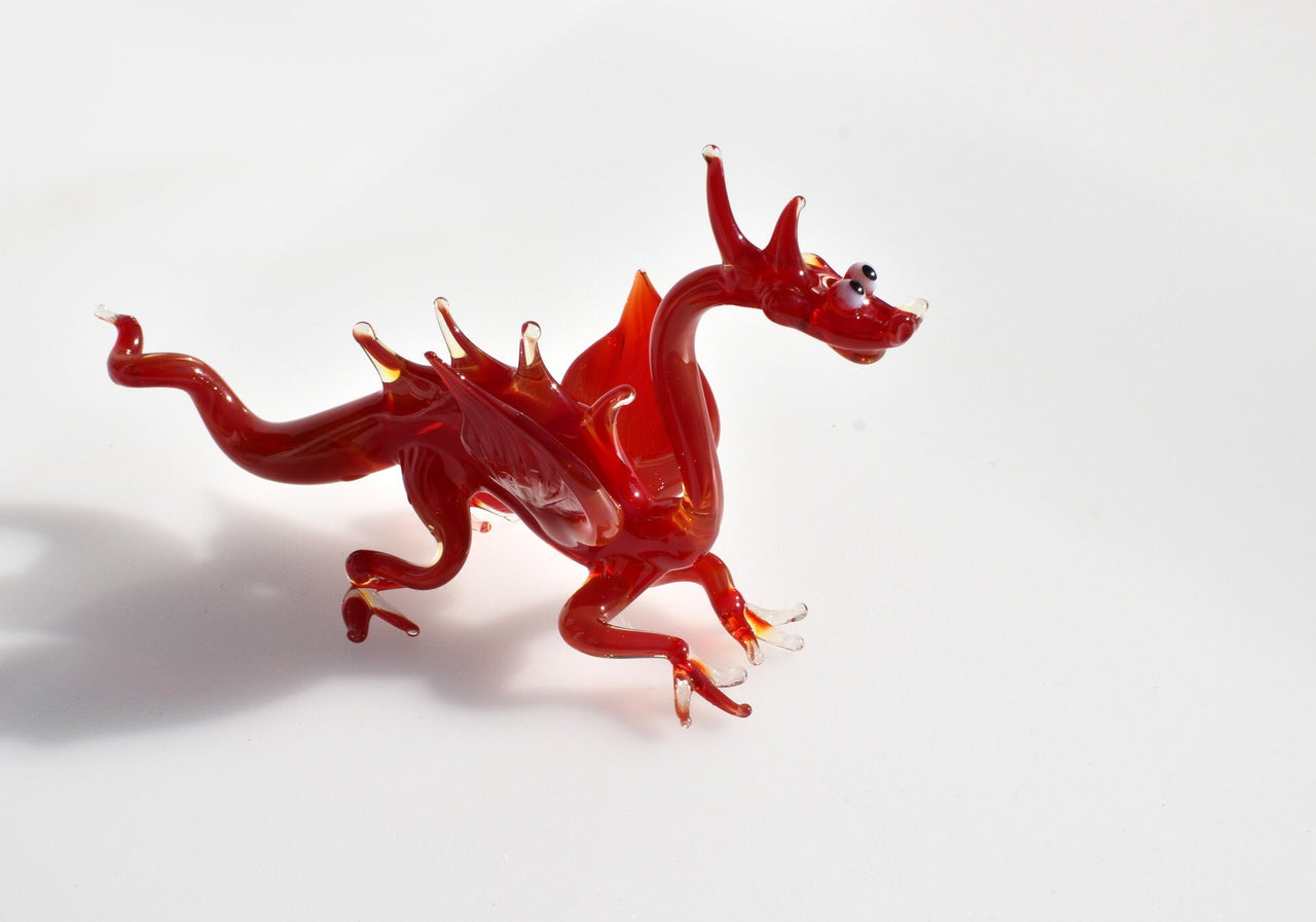 Dragon Statue, Red Dragon, Fantasy Decor, Glass Sculpture, Dragon Gifts, Dragon Decor, Fantasy Art, Glass Animals, Blown Glass, Statue