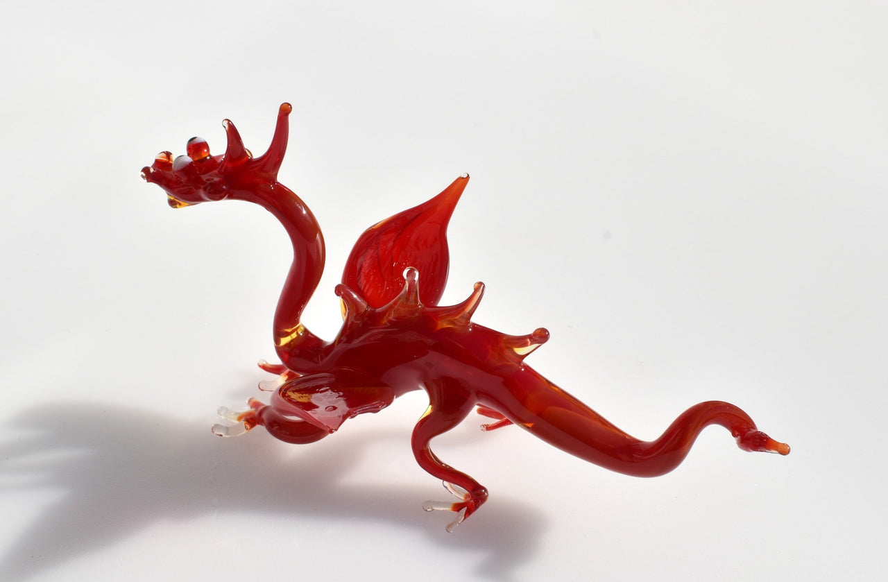 Dragon Statue, Red Dragon, Fantasy Decor, Glass Sculpture, Dragon Gifts, Dragon Decor, Fantasy Art, Glass Animals, Blown Glass, Statue