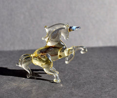 Glass Unicorn. Whimsical figurine with a lot of character and personality. Excellent addition to your glass collection, unique gift.