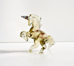 Glass Unicorn. Whimsical figurine with a lot of character and personality. Excellent addition to your glass collection, unique gift.