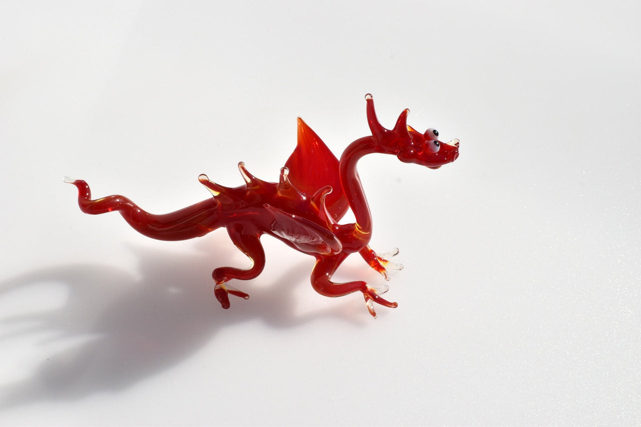 Dragon Statue, Red Dragon, Fantasy Decor, Glass Sculpture, Dragon Gifts, Dragon Decor, Fantasy Art, Glass Animals, Blown Glass, Statue