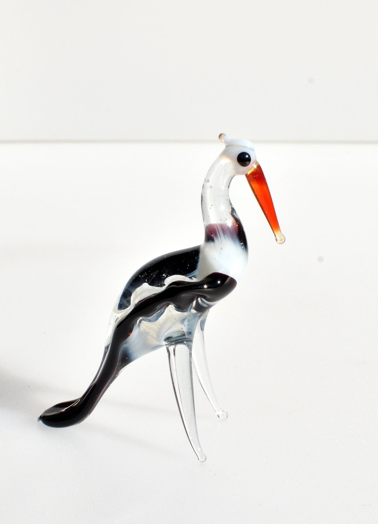 Handmade Glass Bird Figurine, Crane Art, Japanese Crane, Bird Sculpture, Bird Decor, Bird Lover Gifts, Glass Bird, Bird Art, Cranes, Crane