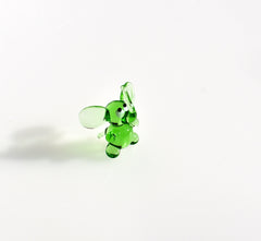 Elephant Art, Green Glass Elephant, Tiny Glass Animals, Elephant Gifts, Glass Animals, Elephant Decor, Elephant Figurine, Mini Glass Animals