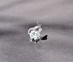 Glass Animal Figurines, Miniature Glass Animals, Clear Glass Elephant, Tiny Glass Animals, Elephant Gifts, Elephant Figurine, Glass Animals
