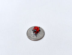 Miniature Glass Ladybug Figurine: Handblown Red Insect Sculpture
