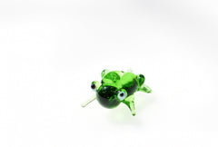 Lampwork Glass Frog Miniature: Whimsical Tiny Figurine