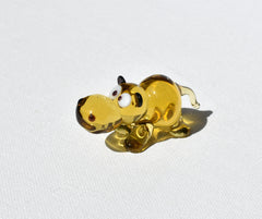 Glass Hippo Statue, Blown Glass Animals, Hippo Gifts, Hippopotamus, Safari Decor, Desk Pet, Glass Animals Figurines, Hippo Figurine Art