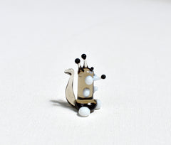 Lampwork Glass Squirrel Miniature: Whimsical Glass Menagerie