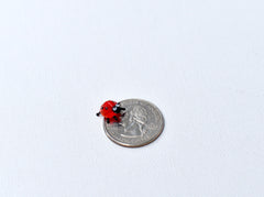 Ladybug Gifts, Tiny Glass Animals, Ladybug Charm, Glass Animals, Mini Glass Animals, Ladybug Decor, Blown Glass Animals, Miniature, Red