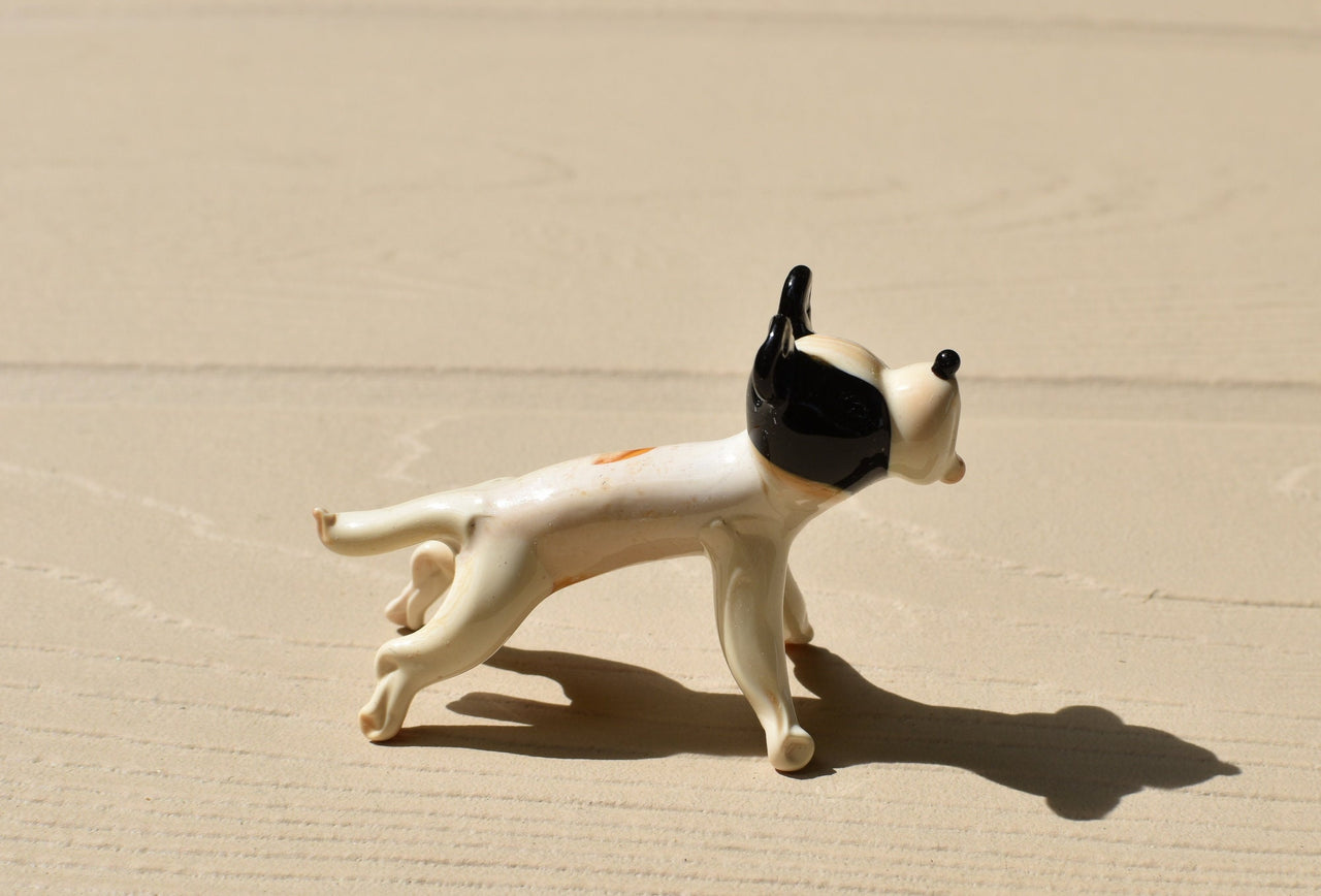 Jack Russell Terrier Glass Dog Figurine, Jack Russel Terrier, Fox Terrier, Rat Terrier, Dog Statue, Terrier Gift, Puppy, Miniature Dog
