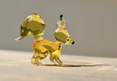 Tiny Glass Animals, Squirrel Gifts, Mini Glass Animals, Squirrel Figurine, Squirrel Decor, Squirrel Art, Glass Animals, Glass Sculptures