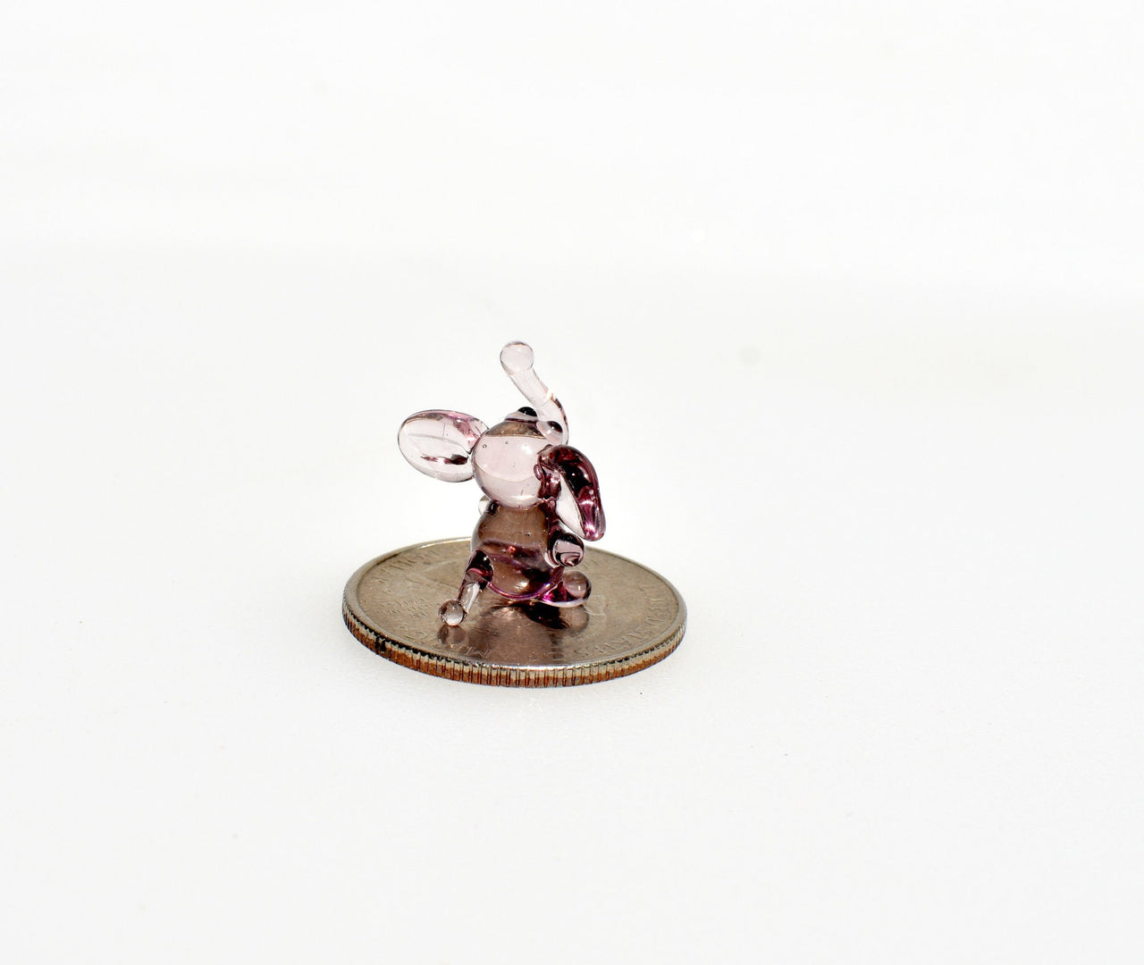 Elephant Figurine, Purple Elephant, Glass Animals, Elephant Gifts, Tiny Glass Animals, Elephant Decor, Glass Elephant, Mini Glass Animals