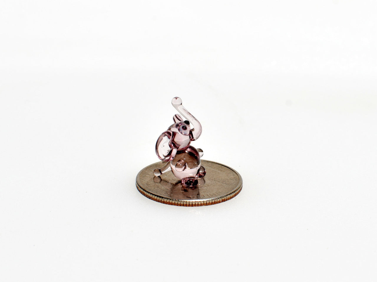 Elephant Figurine, Purple Elephant, Glass Animals, Elephant Gifts, Tiny Glass Animals, Elephant Decor, Glass Elephant, Mini Glass Animals
