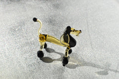 Poodle Figurine, Poodle Gifts, Poodle Art, Dog Memorial Gift, Standard Poodle, Blown Glass Animals, Poodle Decor, Black & Amber Show Dog