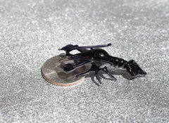 Black Glass Lobster Figurine – Handcrafted Miniature Ocean Animal