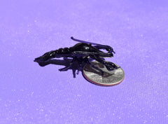 Black Glass Lobster Figurine – Handcrafted Miniature Ocean Animal