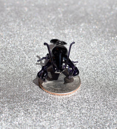 Black Glass Lobster Figurine – Handcrafted Miniature Ocean Animal