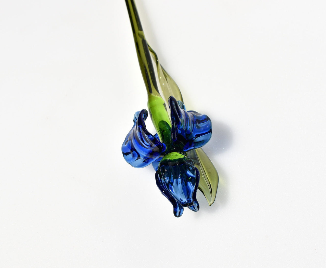 Blue Glass Iris, Glass Flower Bouquet, Glass Flowers, Glass Birth Month Flower, Forever Flowers, Mothers Day Gifts, Anniversary Gift for Her