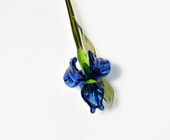 Blue Glass Iris, Glass Flower Bouquet, Glass Flowers, Glass Birth Month Flower, Forever Flowers, Mothers Day Gifts, Anniversary Gift for Her