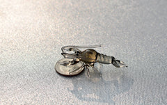 Handmade Glass Lobster Figurine: Whimsical Miniature Sculpture, 2 inch
