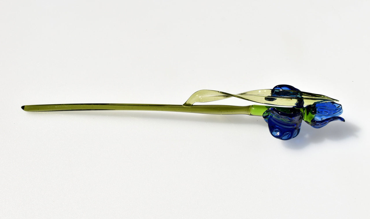 Blue Glass Iris, Glass Flower Bouquet, Glass Flowers, Glass Birth Month Flower, Forever Flowers, Mothers Day Gifts, Anniversary Gift for Her