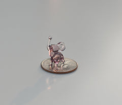 Handmade Purple Glass Elephant | Unique Lucky Gift for Her