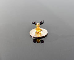 Miniature Hand Blown Glass Reindeer Figurine: Holiday Decor