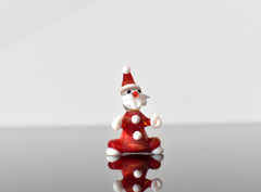 Handblown Glass Santa Figurine: Miniature Mothers Day Santa Claus Figure