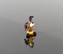 Lampwork Glass Miniature Dog: Whimsical Figurine