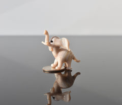Handmade Glass Elephant Figurine: Whimsical Art Glass Sculpture