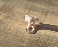 Handmade Glass Elephant Figurine: Whimsical Art Glass Sculpture