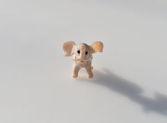 Handmade Glass Elephant Figurine: Whimsical Art Glass Sculpture