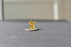Tiny Lampwork Glass Elephant Miniature: Whimsical Collectible Figurine