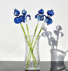 Hand Blown Glass Flowers, Glass Iris, Glass Flower Bouquet, Glass Birth Month Flower, Forever Flowers, Grandmas Garden, Mothers Day Gifts