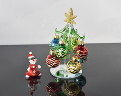 Handblown Glass Santa Figurine: Miniature Mothers Day Santa Claus Figure