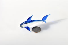 Lampwork Glass Shark Figurine, Collectible Art Sculpture