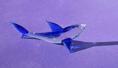 Lampwork Glass Shark Figurine, Collectible Art Sculpture