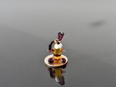Lampwork Glass Miniature Dog: Whimsical Figurine